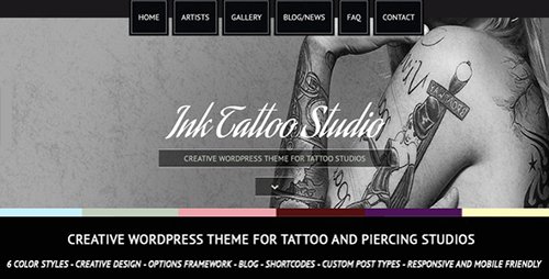 Tema Ink Tattoo Studio - Template WordPress