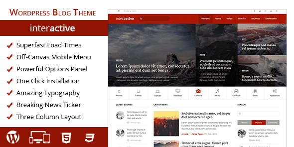 Tema Interactive MyThemeShop - Template WordPress