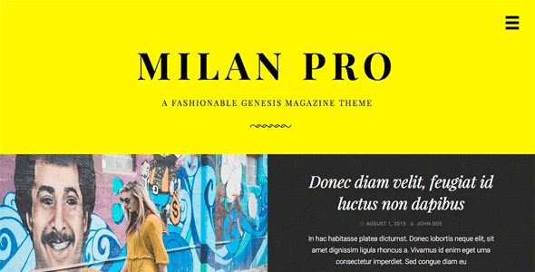Tema Milan Pro StudioPress - Template WordPress