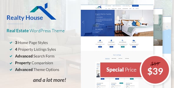 Tema Realty House - Template WordPress