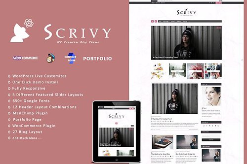 Tema Scrivy - Template WordPress