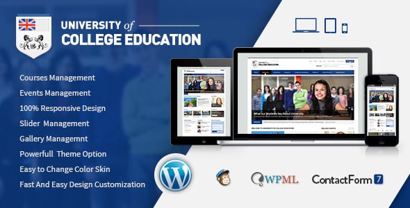 Tema University of College Education - Template WordPress