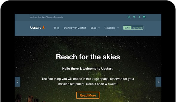 Tema Upstart WooThemes - Template WordPress