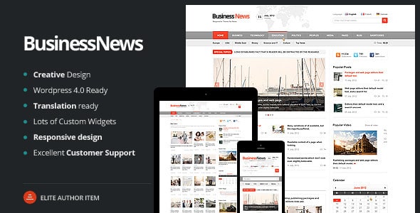 Tema Business News - Template WordPress