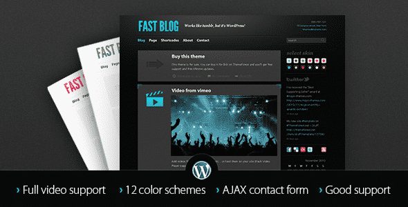 Tema Fast Blog - Template WordPress