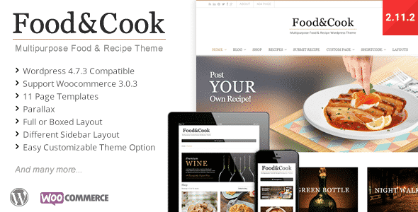 Tema Food Cook - Template WordPress