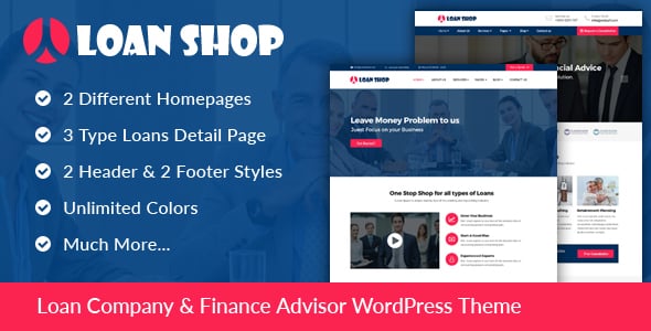 Tema LoanShop - Template WordPress