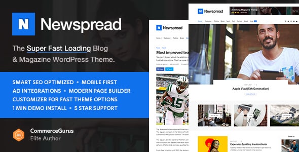 Tema Newspread - Template WordPress