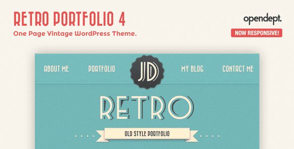 Tema Retro Portfolio - Template WordPress