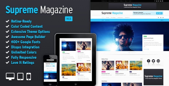 Tema Supreme Magazine - Template WordPress