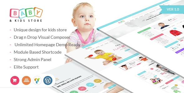 Tema Baby Kids Store - Template WordPress