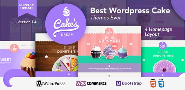 Tema Cake Dream - Template WordPress