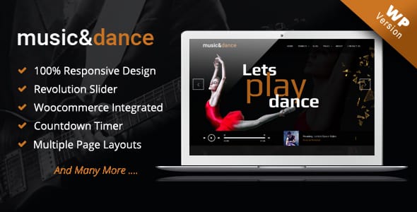 Tema Music Dance - Template WordPress