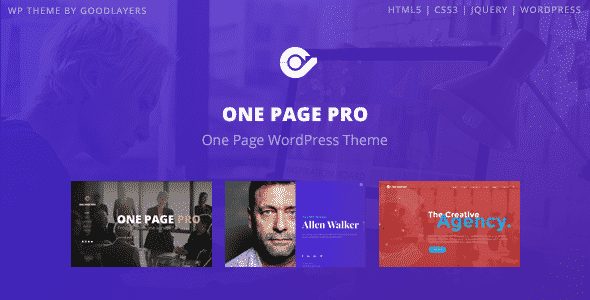 Tema One Page Pro - Template WordPress