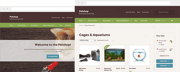 Tema PetShop WooThemes - Template WordPress