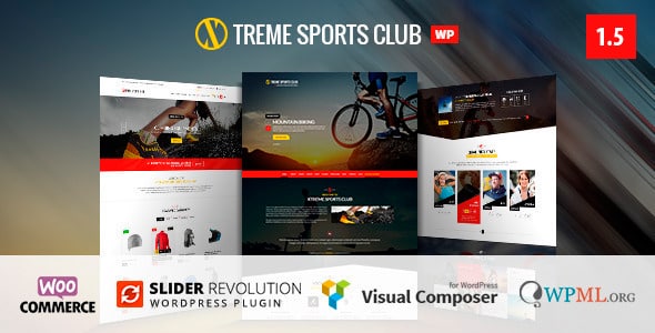 Tema Xtreme Sports Club - Template WordPress