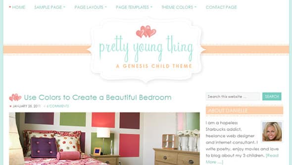 Tema Pretty Young Thing - Template WordPress