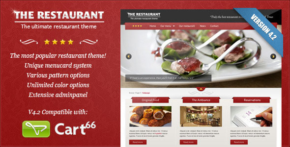 Tema The Restaurant - Template WordPress
