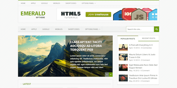 Tema Emerald - Template WordPress