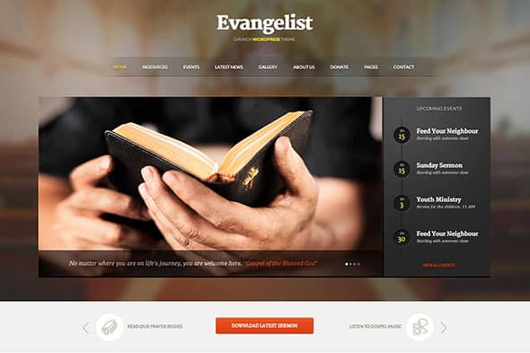 Tema Evangelist - Template WordPress