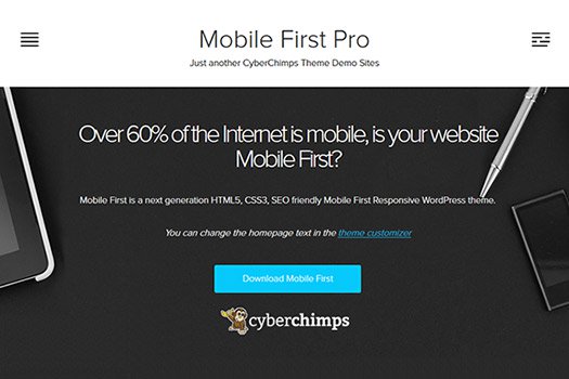 Tema Mobile First Pro - Template WordPress