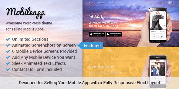 Tema MobileApp - Template WordPress