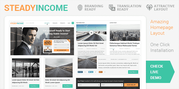 Tema SteadyIncome - Template WordPress