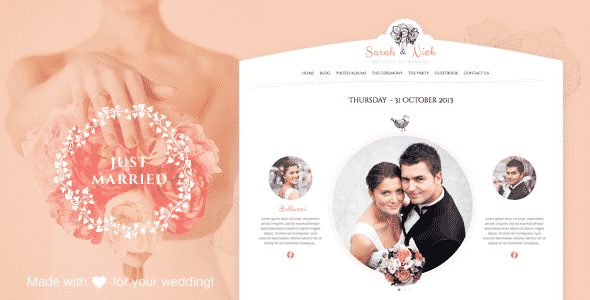 Tema Wedding Day - Template WordPress