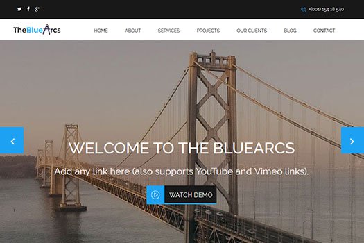 Tema The BlueArcs - Template WordPress