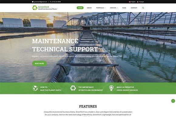 Tema GreenTech GretaThemes - Template WordPress