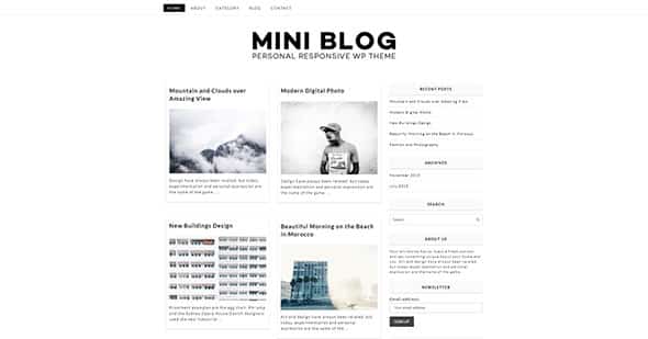 Tema Mini Blog Dessign - Template WordPress