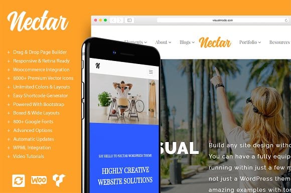 Tema Nectar Visualmodo - TEmplate WordPress