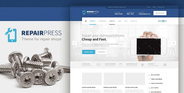 Tema RepairPress - Template WordPress