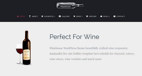 Tema WineHouse - Template WordPress