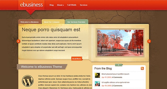 Tema eBusiness ElegantThemes - Template WordPress