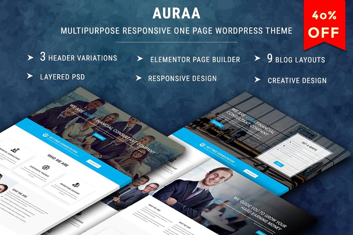 Tema Auraa - Template WordPress