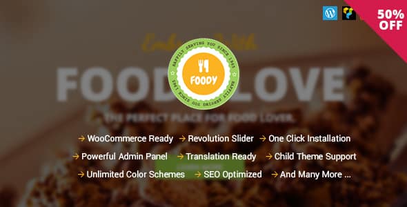 Tema Foody JewelTheme - Template WordPress