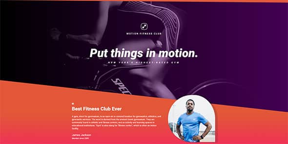 Tema Motion Elementor - Template WordPress