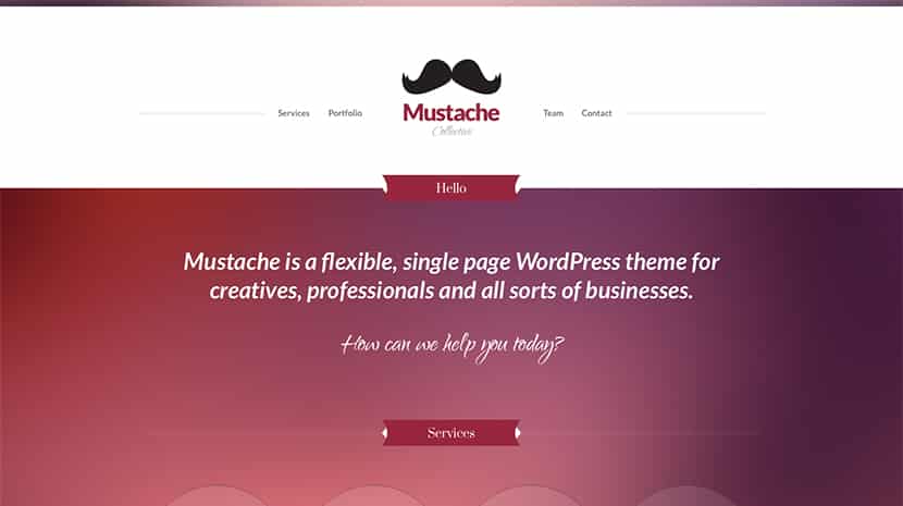 Tema Mustache - Template WordPress