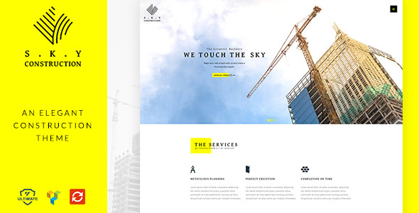Tema Construction - Sky Construction - Template WordPress