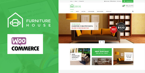 Tema Furniture - Template WordPress