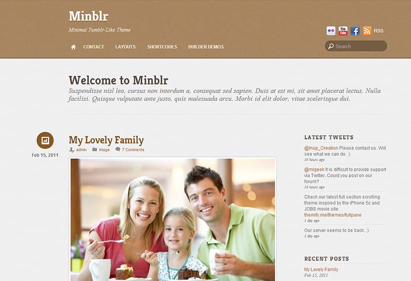 Tema MinBlr - Template WordPress