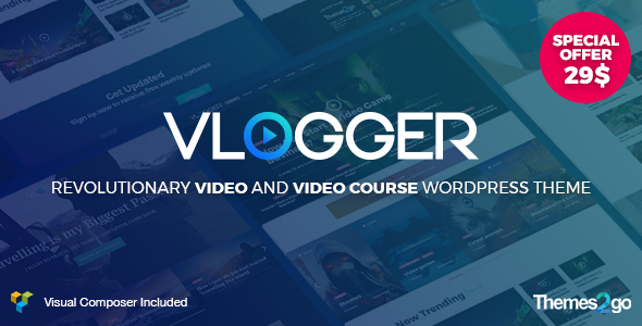 Tema Vlogger - Template WordPress
