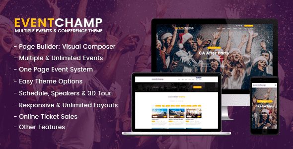 Tema Event Champ - Template WordPress