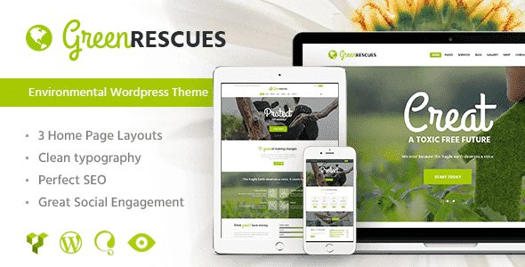 Tema Green Rescues - Template WordPress