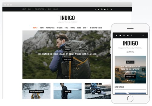 Tema Indigo - Template WordPress