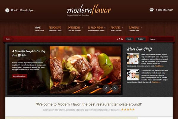 Tema Modern Flavor - Template WordPress