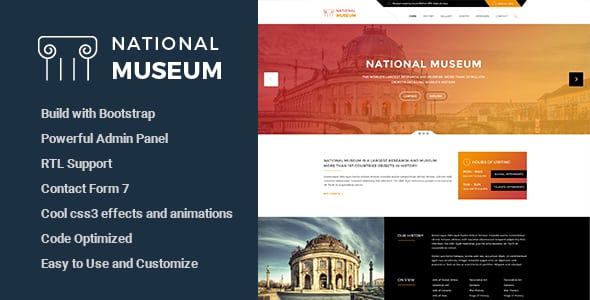 Tema Museum PremiumLayers - Template WordPress