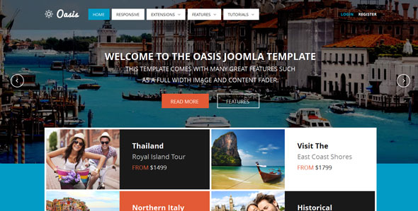 Tema Oasis Shape5 - Template WordPress