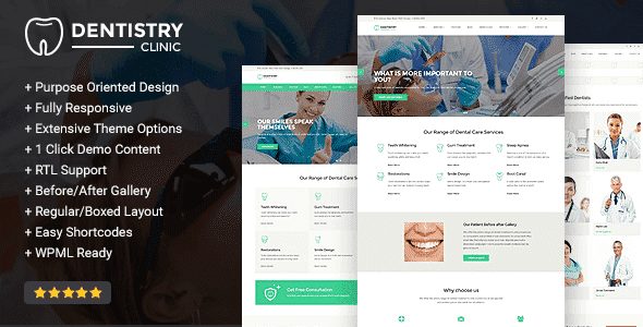 Tema Dentistry - Template WordPress